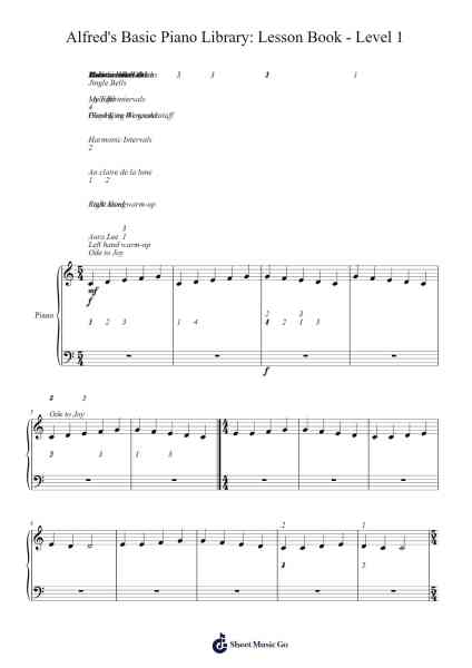 Alfred's Basic Piano Library: Lesson Book - Level 1 Sheet Music by Alfred's Piano-Arr.Timridge