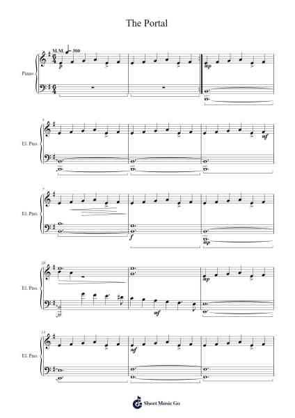 The Portal Sheet Music by Noahro-Arr.Joedrich