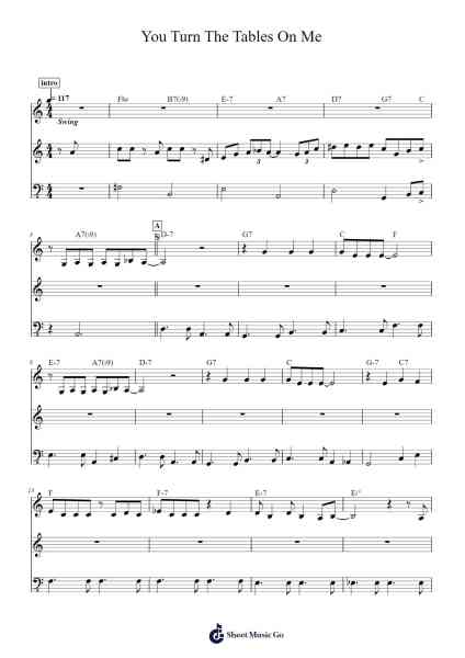 You Turn The Tables On Me Sheet Music by Louis Alter-Arr.Brumaud