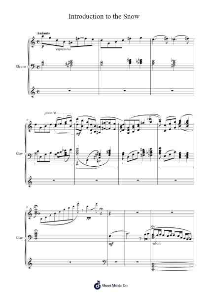 Introduction to the Snow Sheet Music by Miracle Musical-Arr.Willfred Keithnald