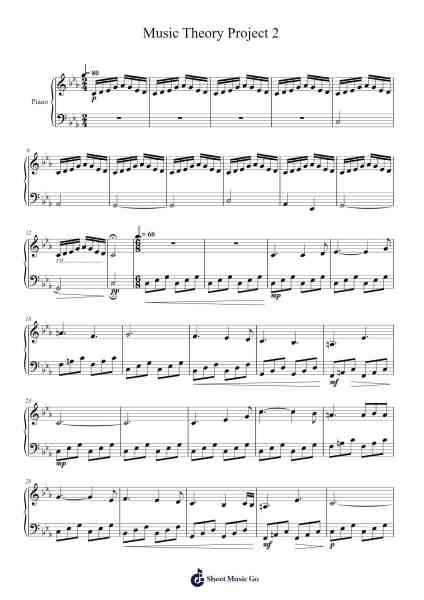 Music Theory Project 2 Sheet Music by jf407073-Arr.Boyleva Efglan