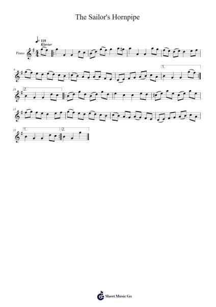 The Sailor's Hornpipe Sheet Music by Traditional-Arr.Dwightlitt