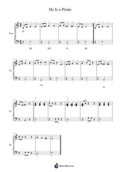 He Is a Pirate Sheet Music by Sharence-Arr.Wavieve Katdy