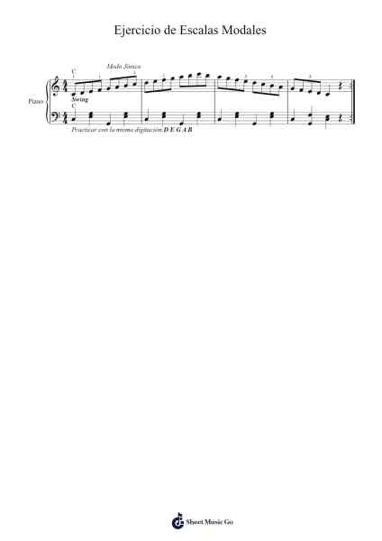 Ejercicio de Escalas Modales Sheet Music by Alberto Betancourt-Arr.Haynin