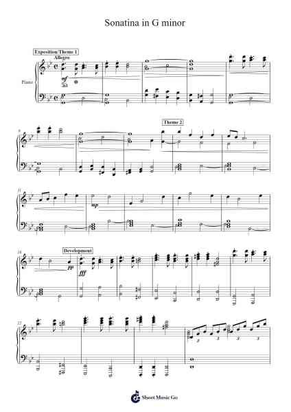 Sonatina in G minor Sheet Music by John Paulenich III-Arr.Fasthue