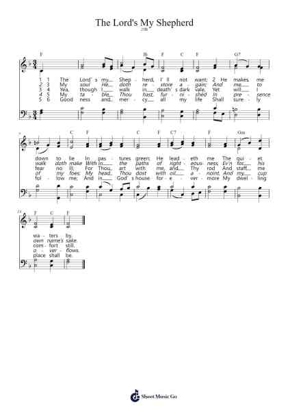 The Lord's My Shepherd Sheet Music by Jessie Seymour Irvine-Arr.Denre