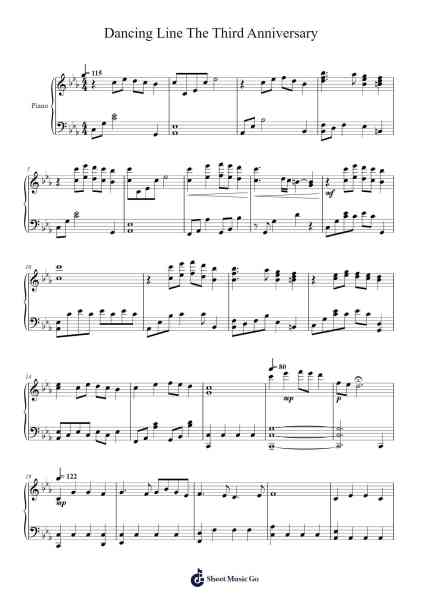 Dancing Line The Third Anniversary Sheet Music by Dancing Line-Arr.Leijoan