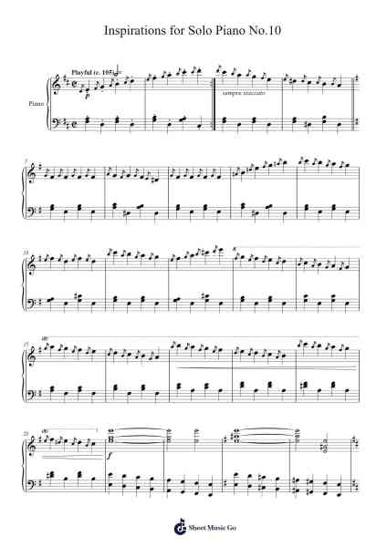 Inspirations for Solo Piano No.10 Sheet Music by Blalen Cybell-Arr.Prihue Roslan