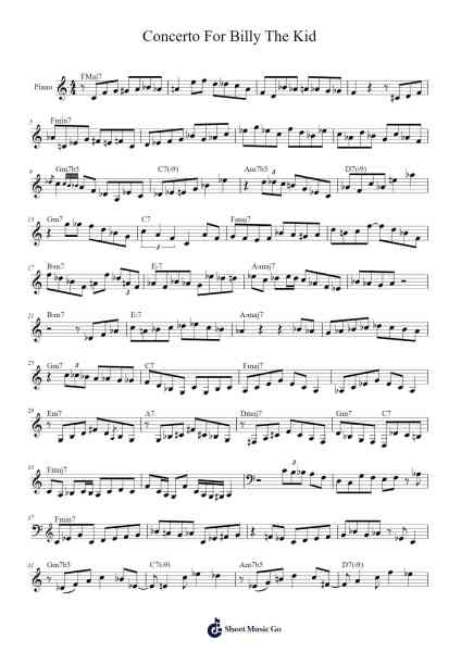 Concerto For Billy The Kid Sheet Music by -Arr.Manlass