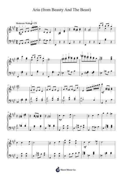 Aria Sheet Music by Alan Menken-Arr.Sanhan Eipscius