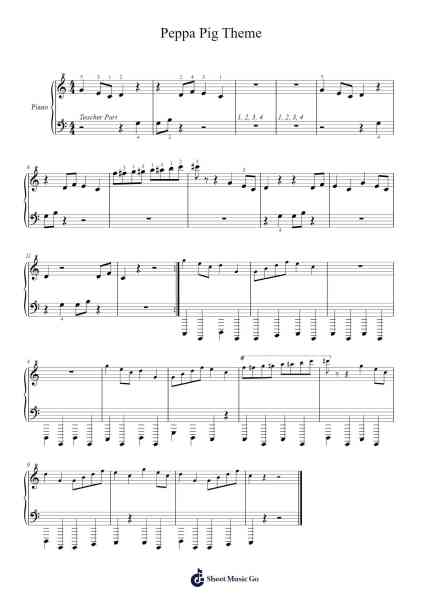 Peppa Pig Theme Sheet Music by Julian Nott-Arr.Brobraith Zeyer