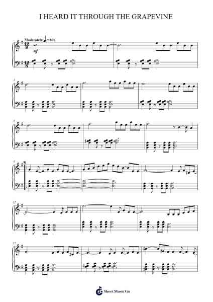 I Heard It Through The Grapevine Sheet Music by Creedence Clearwater Revival-Arr.Wrighttab