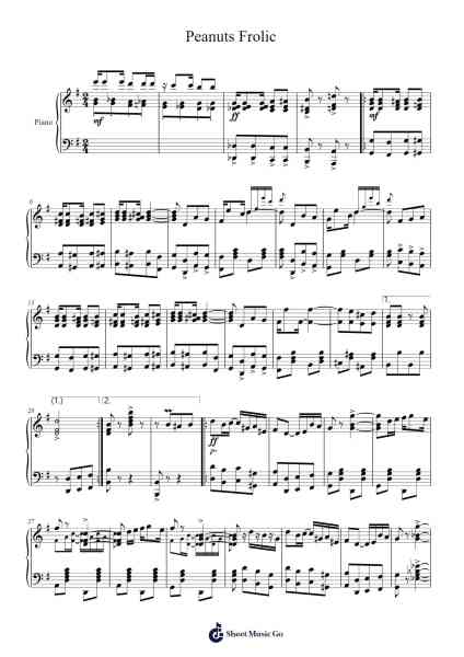 Peanuts Frolic Sheet Music by E. Philip Severin-Arr.Stilhan Dalter