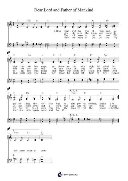 Dear Lord and Father of Mankind Sheet Music by Frederick C. Maker-Arr.Lanme