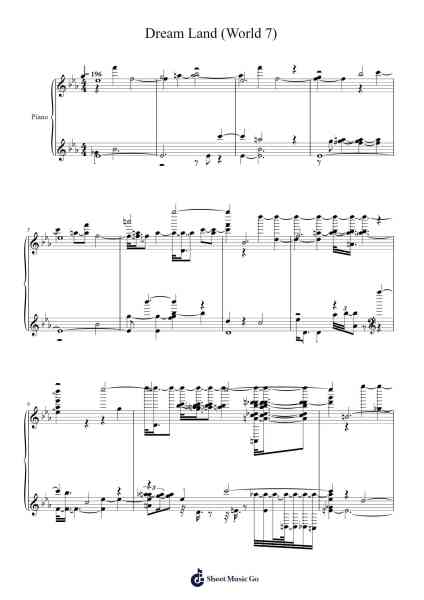 Dream Land (World 7) Sheet Music by -Arr.Odemick
