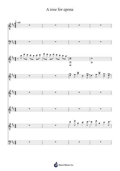 A rose for epona Sheet Music by Eluveitie-Arr.Fordtodd