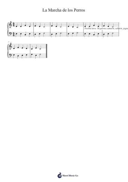 La Marcha de los Perros Sheet Music by Iris Baeza-Arr.Caewald Tabpritt