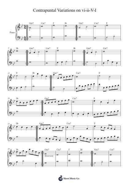 Contrapuntal Variations on vi-ii-V-I Sheet Music by Michael L. Carroll-Arr.Egger Daveky
