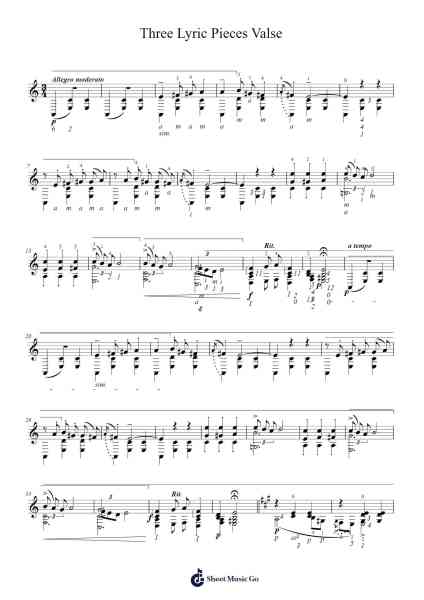 Lyric Pieces Sheet Music by Edvard Grieg-Arr.Jesphy Vebmons