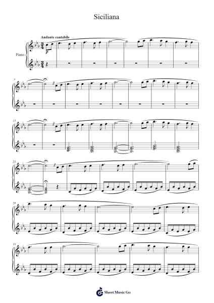Ottorino Respighi: Siciliana Sheet Music by Ottorino Respighi-Arr.Wykerr