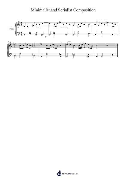 Minimalist and Serialist Composition Sheet Music by savinabiris-Arr.Toddjoy