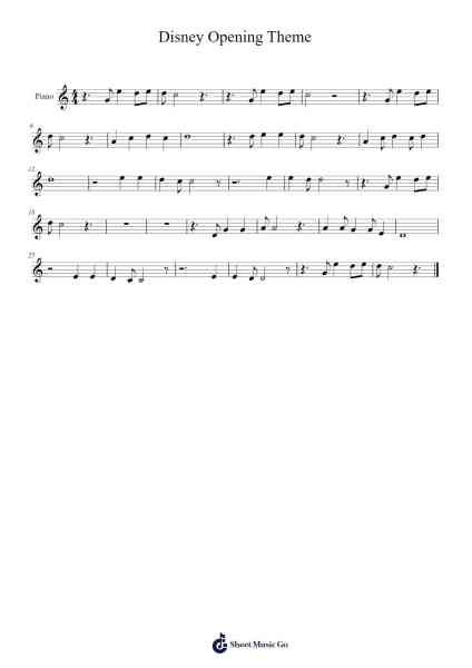 Disney Opening Theme Ноты для фортепиано от Misc Soundtrack-Arr.Fordlome