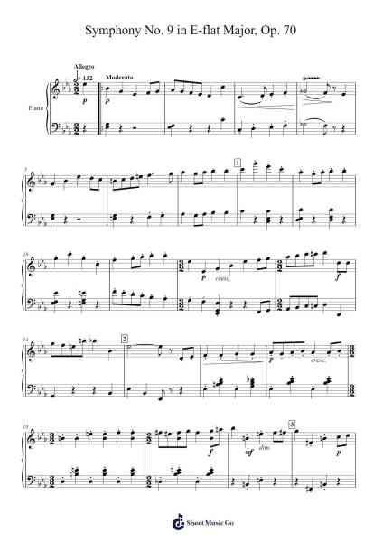 Symphony No. 9 in E-flat Major, Op. 70 Sheet Music by Dmitri Shostakovich-Arr.Atkuk