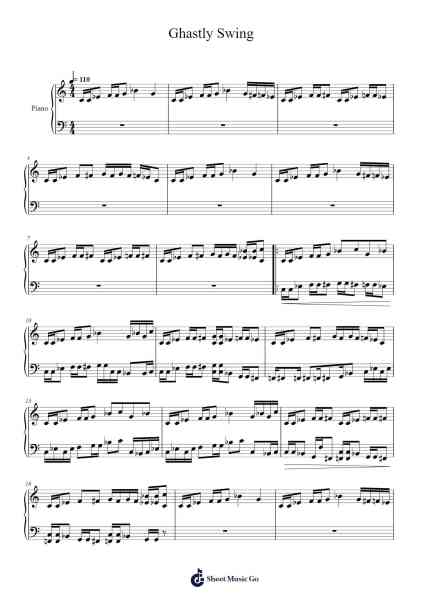 Ghastly Swing Sheet Music by me-Arr.Dechad