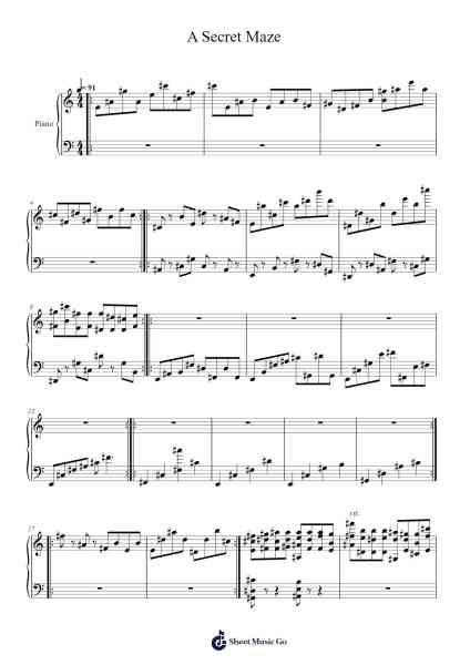 A Secret Maze Sheet Music by Bach Benag-Arr.Humlop