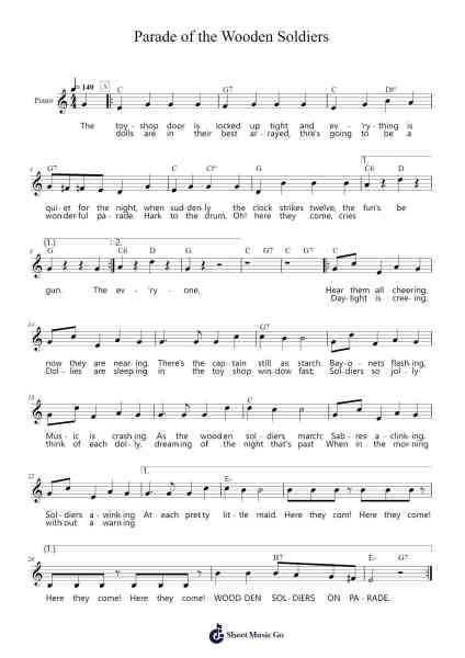 Parade of the Wooden Soldiers Sheet Music by Leon Jessel-Arr.Davehume
