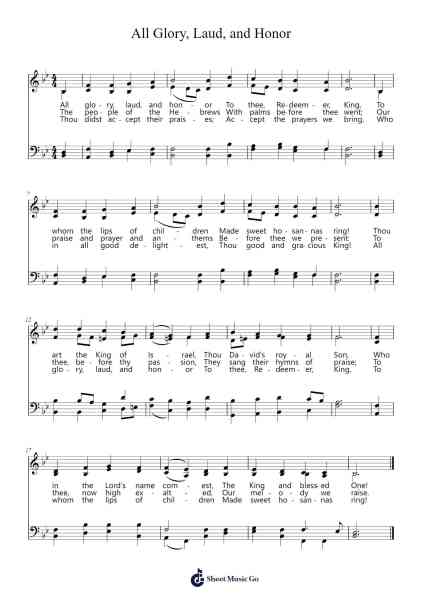 All Glory, Laud, and Honor Sheet Music by Melchior Teschner-Arr.Hawhe