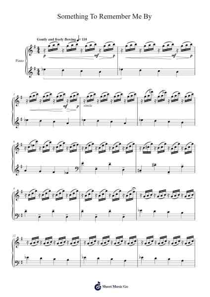 Something To Remember Me By Sheet Music by Sheicole-Arr.Paulgold Hubmew