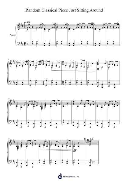 Random Classical Piece Just Sitting Around Sheet Music by Bloomgale-Arr.Alruth