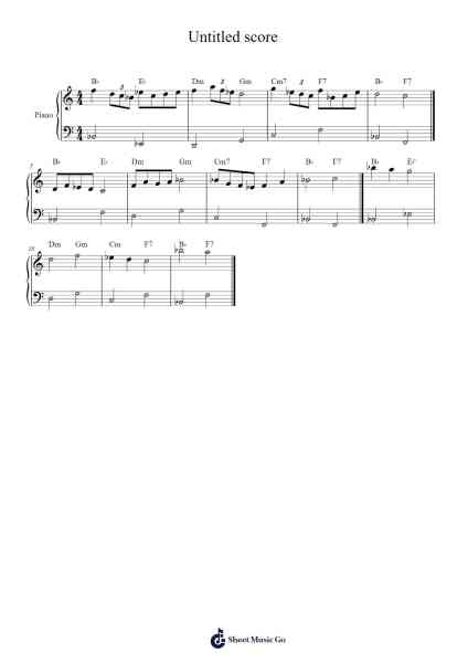 Untitled score Sheet Music by Funklet-Arr.Brumaud