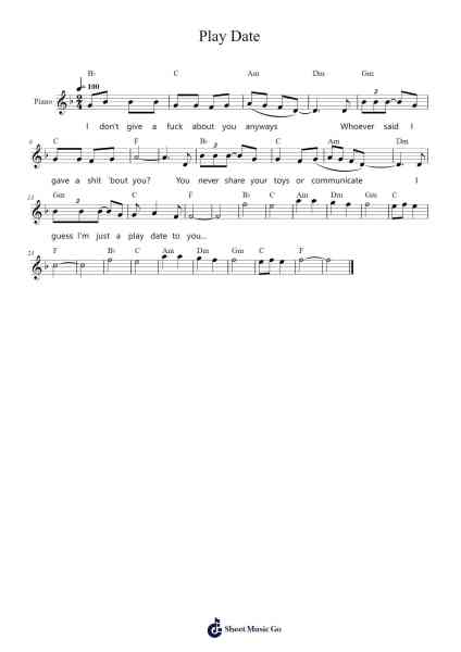 Play Date Sheet Music by Melanie Martinez-Arr.Bunkyle Wanmia