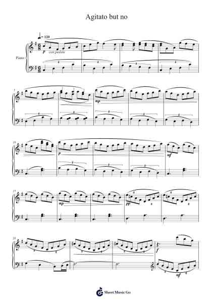 Agitato Sheet Music by zachlew-Arr.Thomgreg