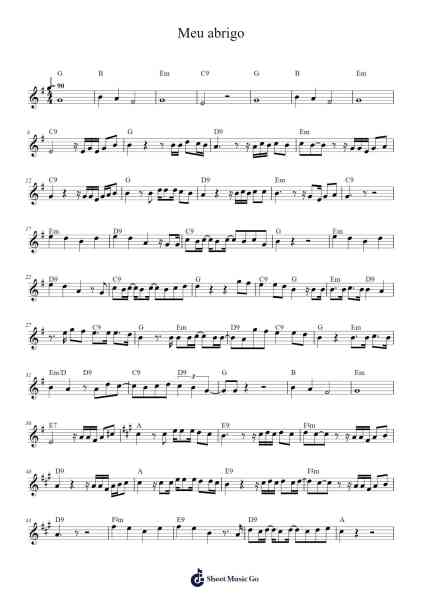 Meu abrigo Sheet Music by MELIM-Arr.Bardries Popelroy