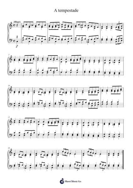A tempestade Sheet Music by Unknown author-Arr.Merpe