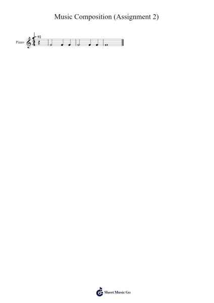 Music Composition (Assignment 2) Sheet Music by -Arr.Carlwilde Yonngcam