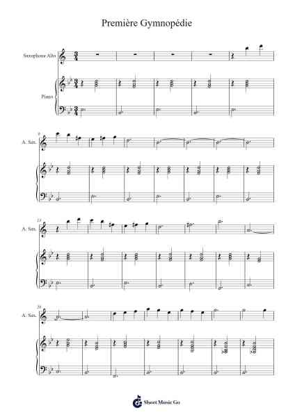 Première Gymnopédie Sheet Music by Erik Satie-Arr.Attmen Keycie