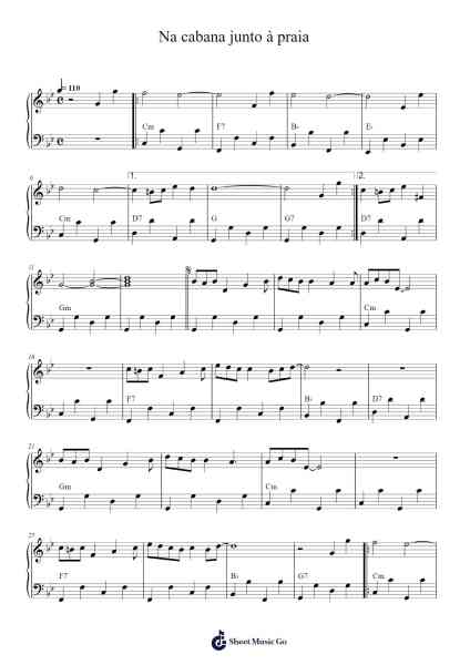 Na cabana junto à praia Sheet Music by Jose Cid-Arr.Sidser