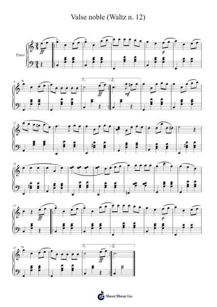 Valse noble Sheet Music by Morkirk Yeneil-Arr.Lytnoah