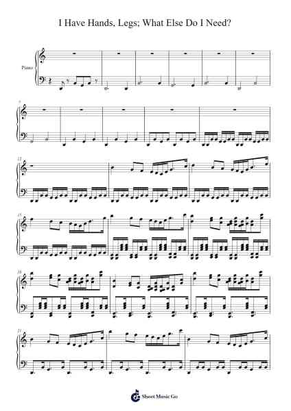 I Have Hands, Legs; What Else Do I Need? Sheet Music by Steven Cullifer-Arr.Moulcole Inkit