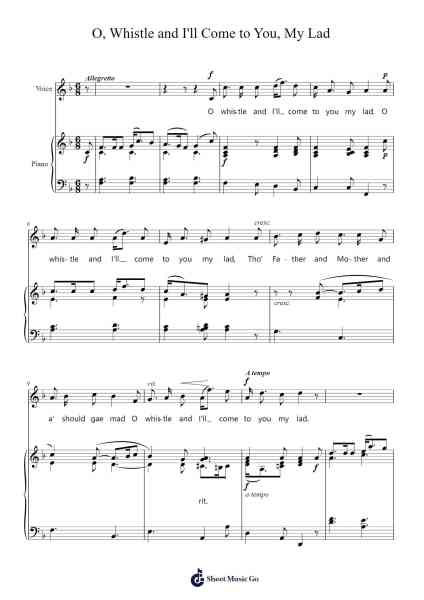 O, Whistle and I'll Come to You, My Lad Sheet Music by Helen Hopekirk-Arr.Efbin Kimsie