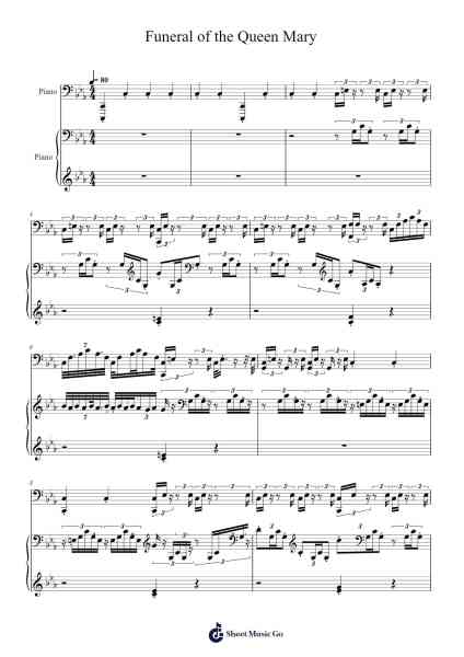Funeral of the Queen Mary Sheet Music by Wendy Carlos-Arr.Corsay Parhys