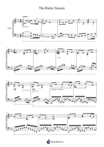 The Rainy Season Sheet Music by Flockens Waldore-Arr.Leamorse Tayh