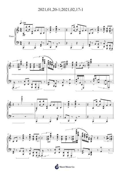 2021,01,20-1;2021,02,17-1 Sheet Music by Joseph James Blair-Arr.Jillmo Grantbott