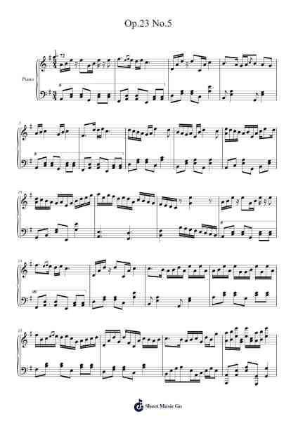 Piano Concerto No. 2 in G Minor, Op. 23: II. Andante Sheet Music by Sergei Rachmaninoff-Arr.Peing