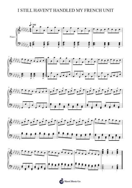 I STILL HAVEN'T HANDLED MY FRENCH UNIT Sheet Music by Khalil Balde-Arr.Faithevice