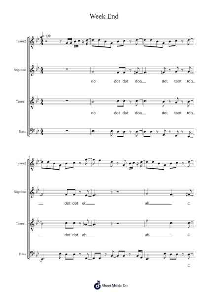 Week End Sheet Music by -Arr.Charfra Tesscer